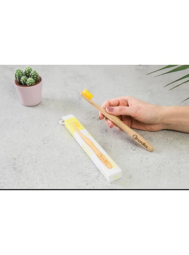 Bamboo toothbrush yellow